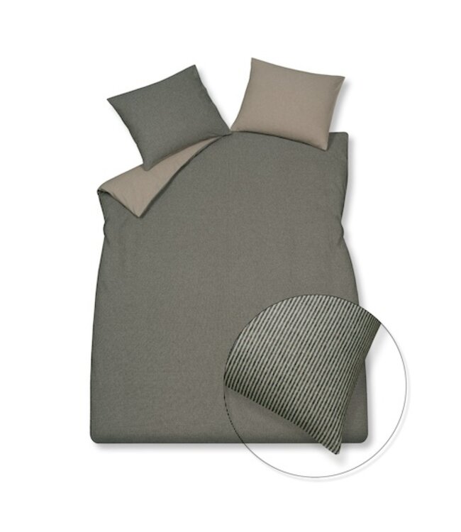 Vandyck home como flanel stripe multi Dekbedovertrek
