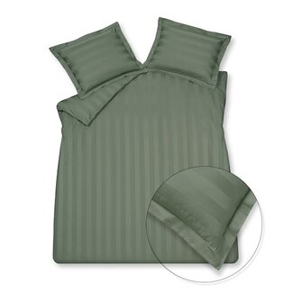 Vandyck Vandyck purity 86 stripe sage green Dekbedovertrek