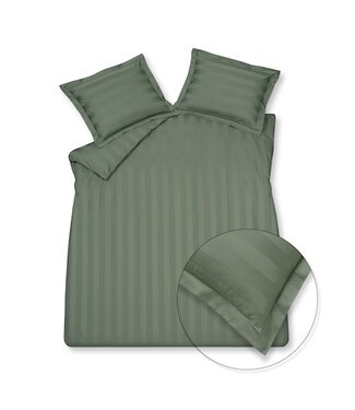 Vandyck Vandyck purity 86 stripe sage green Dekbedovertrek
