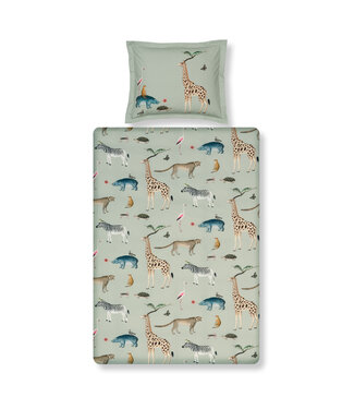 Vandyck Vandyck wild animals smoke green Dekbedovertrek