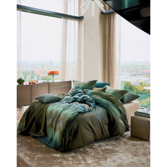 Vandyck ziggy sage green Dekbedovertrek