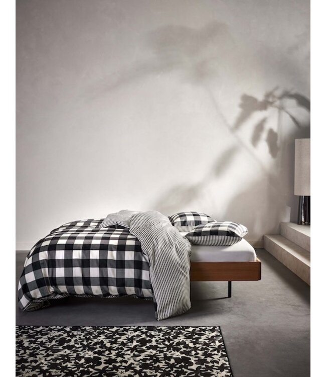 Essenza Chess Antraciet Dekbedovertrek