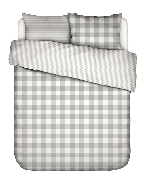 Essenza Chess Dusty green Dekbedovertrek