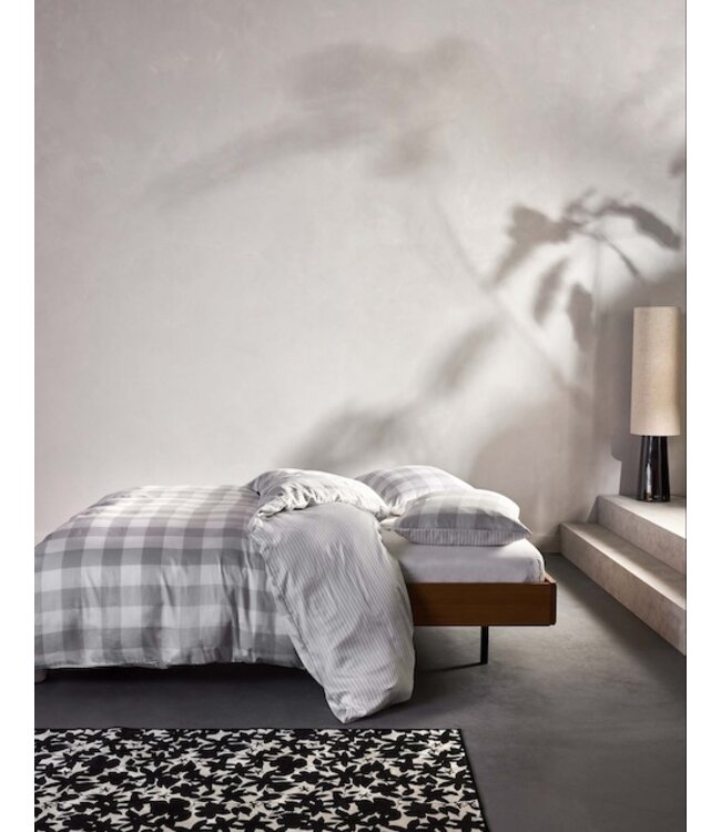 Essenza Chess Grijs Dekbedovertrek