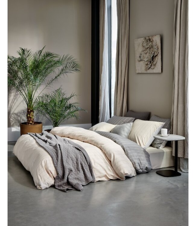 Vandyck Home Puglia Percale cream tan dekbedovertrek