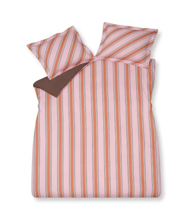 Vandyck Preppy Stripe pink dekbedovertrek