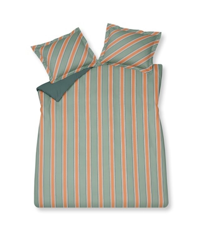 Vandyck Preppy Stripe smoke green dekbedovertrek