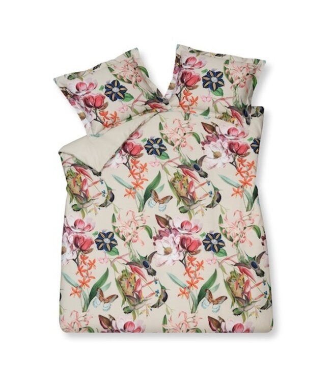 Vandyck Flower Mix cream tan dekbedovertrek