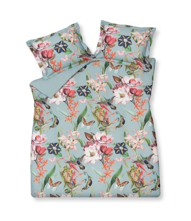 Vandyck Flower Mix pearl blue dekbedovertrek