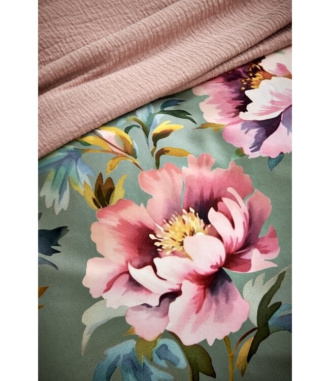 Vandyck Pink Peony multi dekbedovertrek