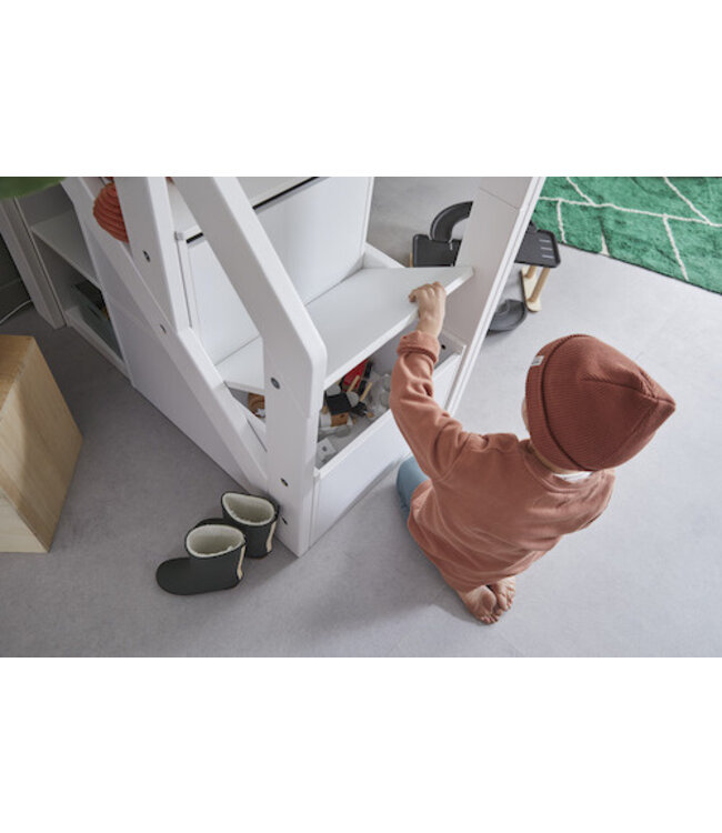 Lifetime halfhoogslaper met trapkast