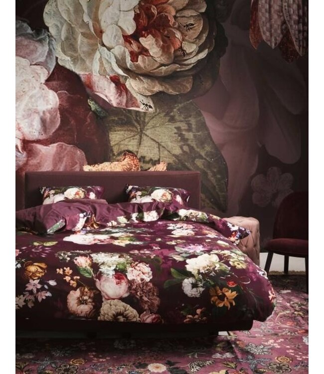 Essenza Fleur Burgundy Dekbedovertrek