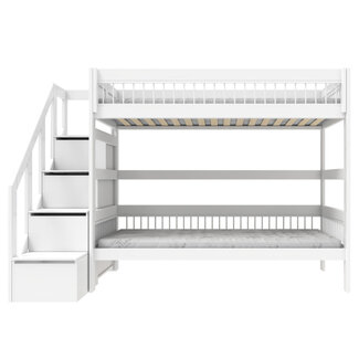 Lifetime stapelbed breeze met trapkast wit