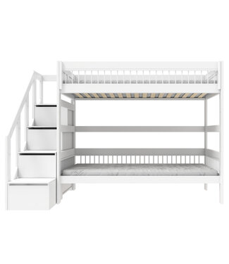 Lifetime Lifetime stapelbed breeze met trapkast wit