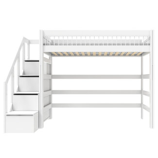 Lifetime hoogslaper breeze met trapkast wit