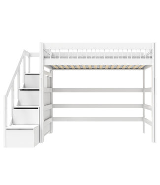 Lifetime Lifetime hoogslaper breeze met trapkast wit