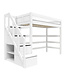 Lifetime hoogslaper breeze met trapkast wit