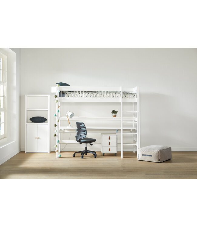 Lifetime hoogslaper breeze met trapkast wit