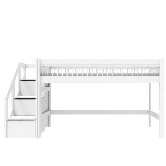 Lifetime halfhoogslaper breeze met trapkast wit