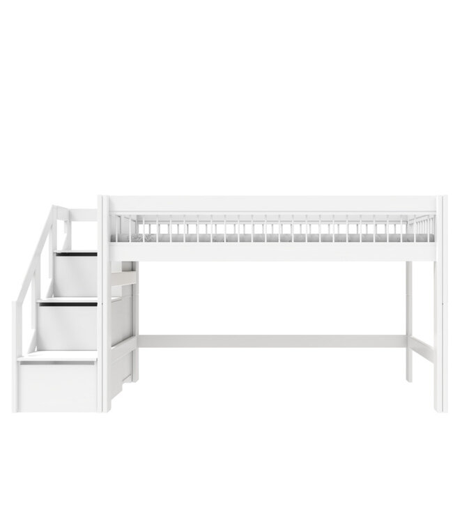 Lifetime halfhoogslaper breeze met trapkast wit
