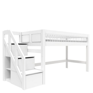 Lifetime Lifetime halfhoogslaper breeze met trapkast wit