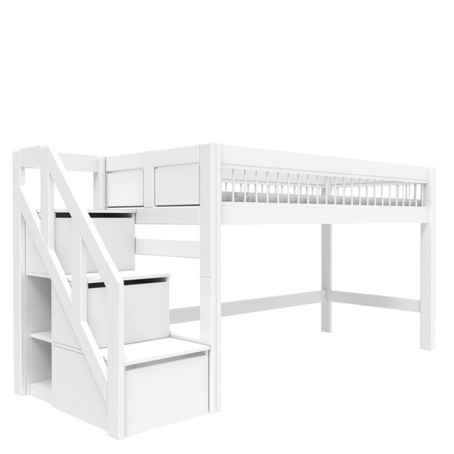 Lifetime halfhoogslaper breeze met trapkast wit