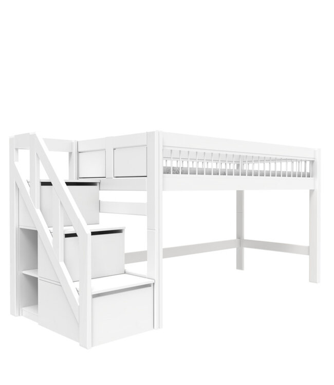 Lifetime halfhoogslaper breeze met trapkast wit