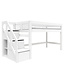 Lifetime halfhoogslaper breeze met trapkast wit