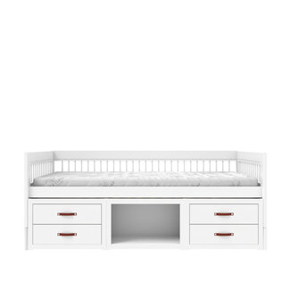 Lifetime kajuitbed breeze met boekenkast wit