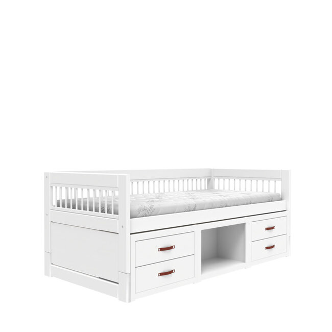 Lifetime kajuitbed breeze met boekenkast wit