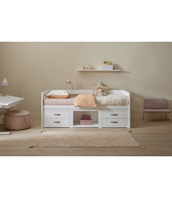 Lifetime kajuitbed breeze met boekenkast wit