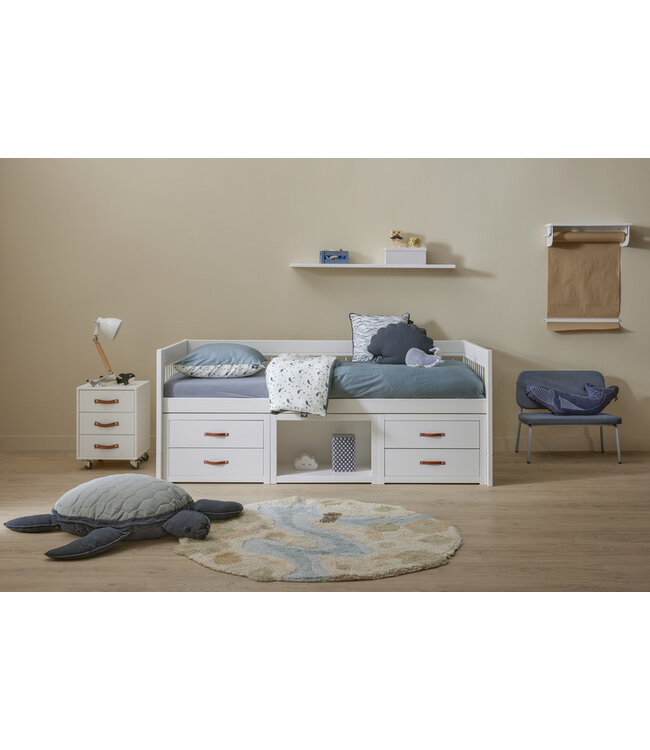 Lifetime kajuitbed breeze met boekenkast wit