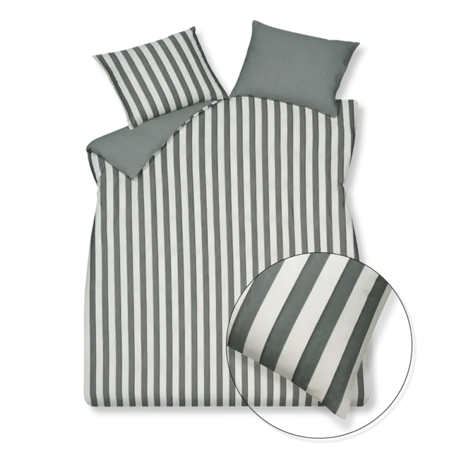 Vandyck home 97 cotton tencel off black Dekbedovertrek
