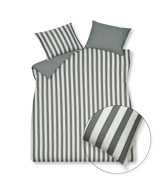 Vandyck home 97 cotton tencel off black Dekbedovertrek