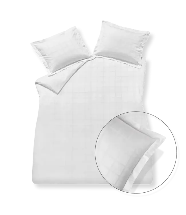 Vandyck home 78 check white Dekbedovertrek