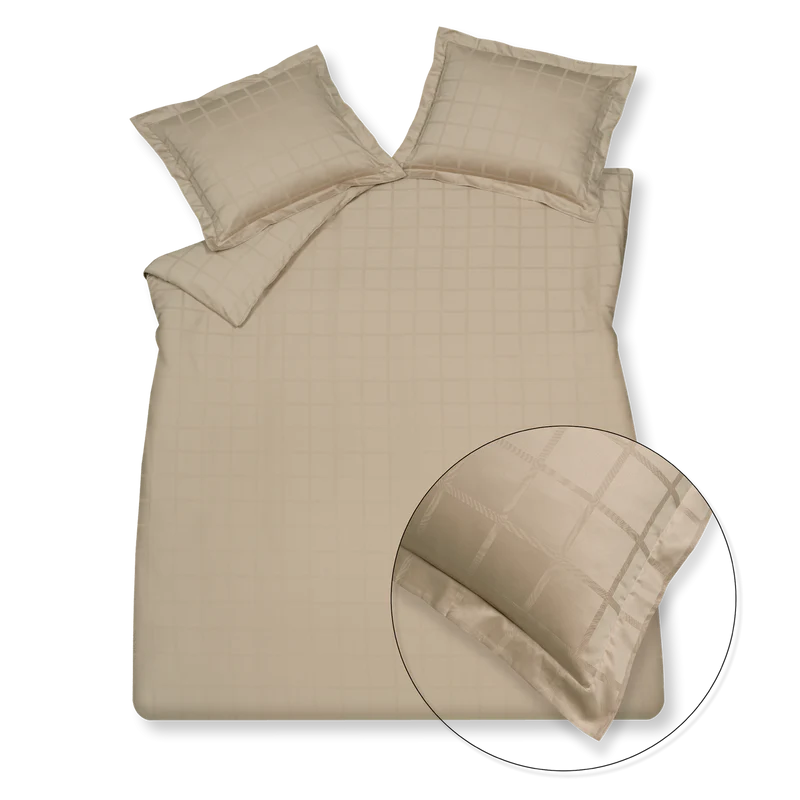 Vandyck home 78 check stone Dekbedovertrek