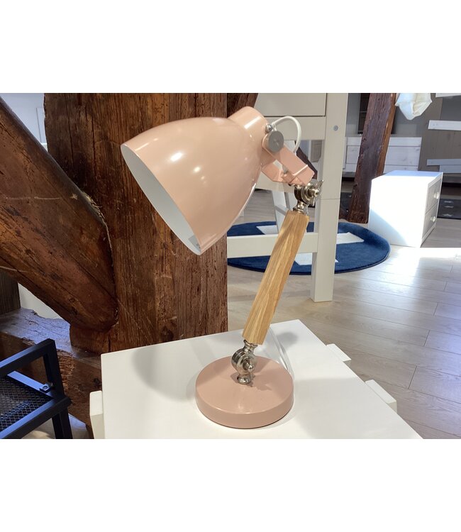 Lifetime bureaulamp hout / metaal - pink