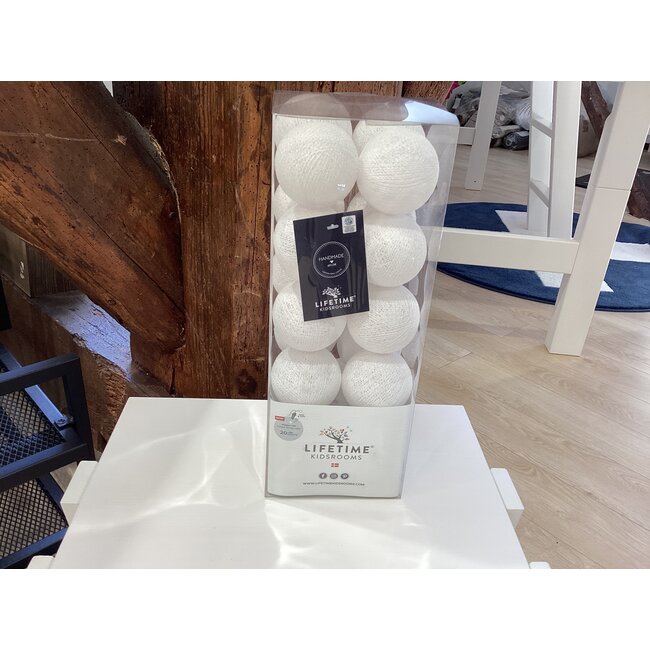 Lifetime cotton light string | white