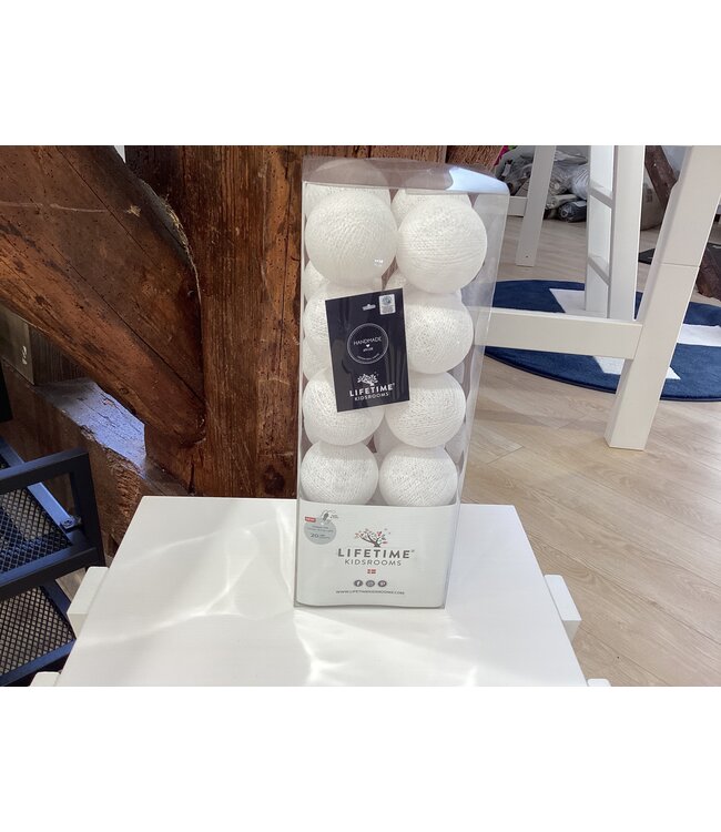 Lifetime cotton light string | white