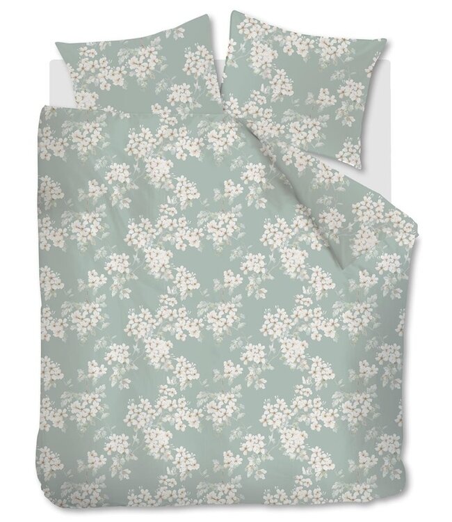 Ariadne at Home Blooming Flowers Blauw Groen dekbedovertrek