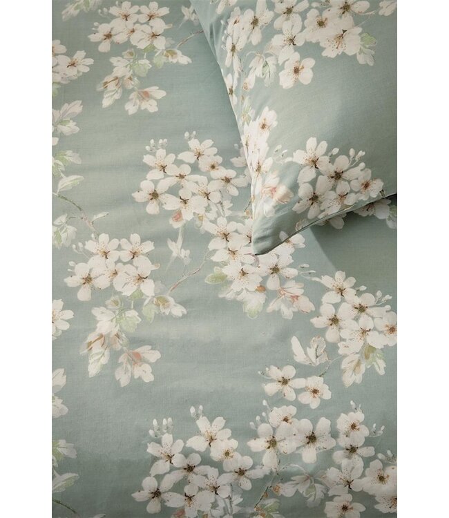 Ariadne at Home Blooming Flowers Blauw Groen dekbedovertrek