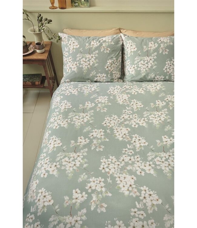 Ariadne at Home Blooming Flowers Blauw Groen dekbedovertrek