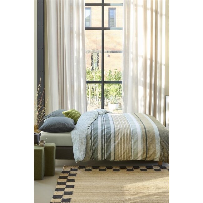 Beddinghouse Dekbedovertrek Lex Grey Green
