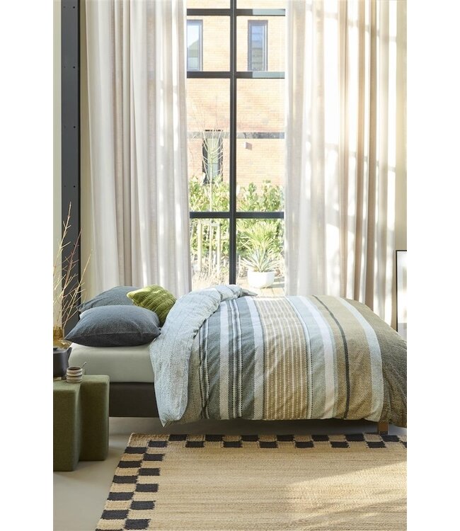 Beddinghouse Dekbedovertrek Lex Grey Green