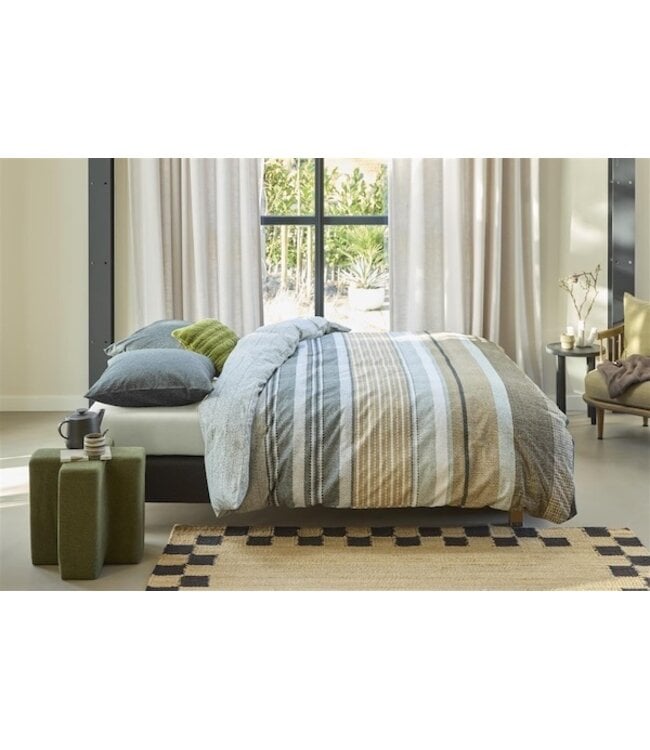 Beddinghouse Dekbedovertrek Lex Grey Green