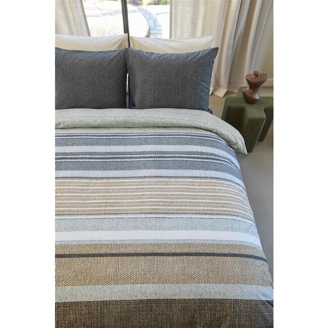 Beddinghouse Dekbedovertrek Lex Grey Green
