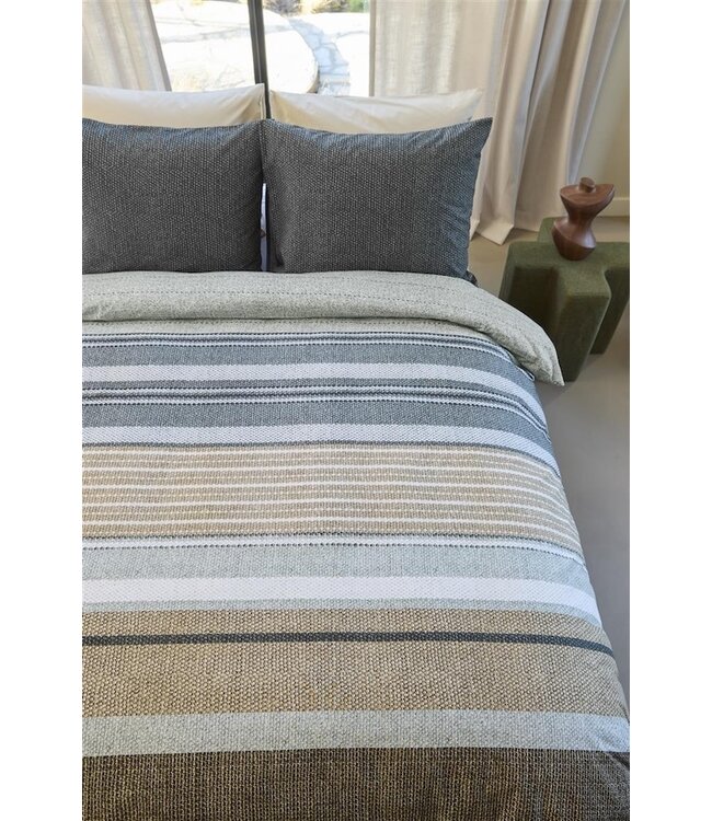 Beddinghouse Dekbedovertrek Lex Grey Green