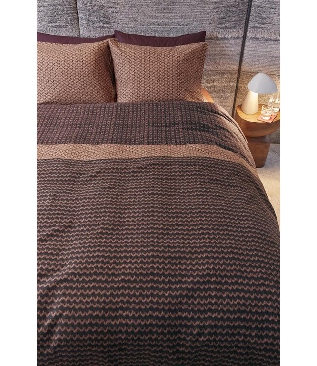 Beddinghouse Dekbedovertrek River Dark Red