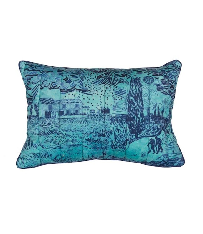 Beddinghouse x Van Gogh Museum Champ de Blé Sierkussen Blauw
