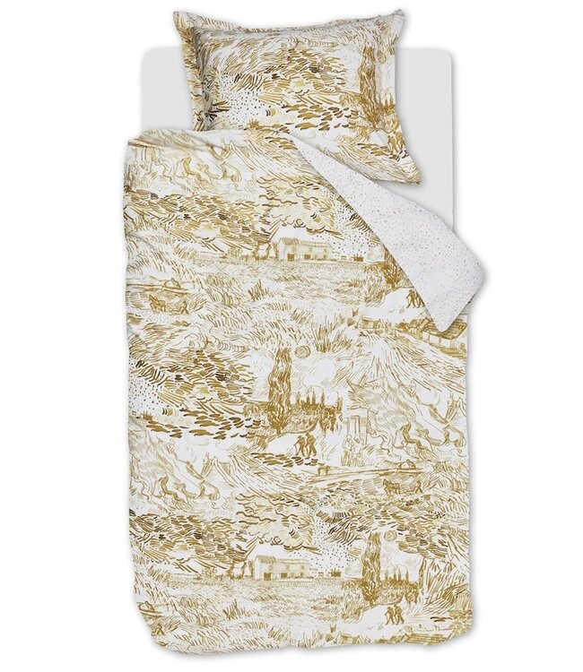 Beddinghouse x Van Gogh Museum Champs de Semis Oker dekbedovertrek